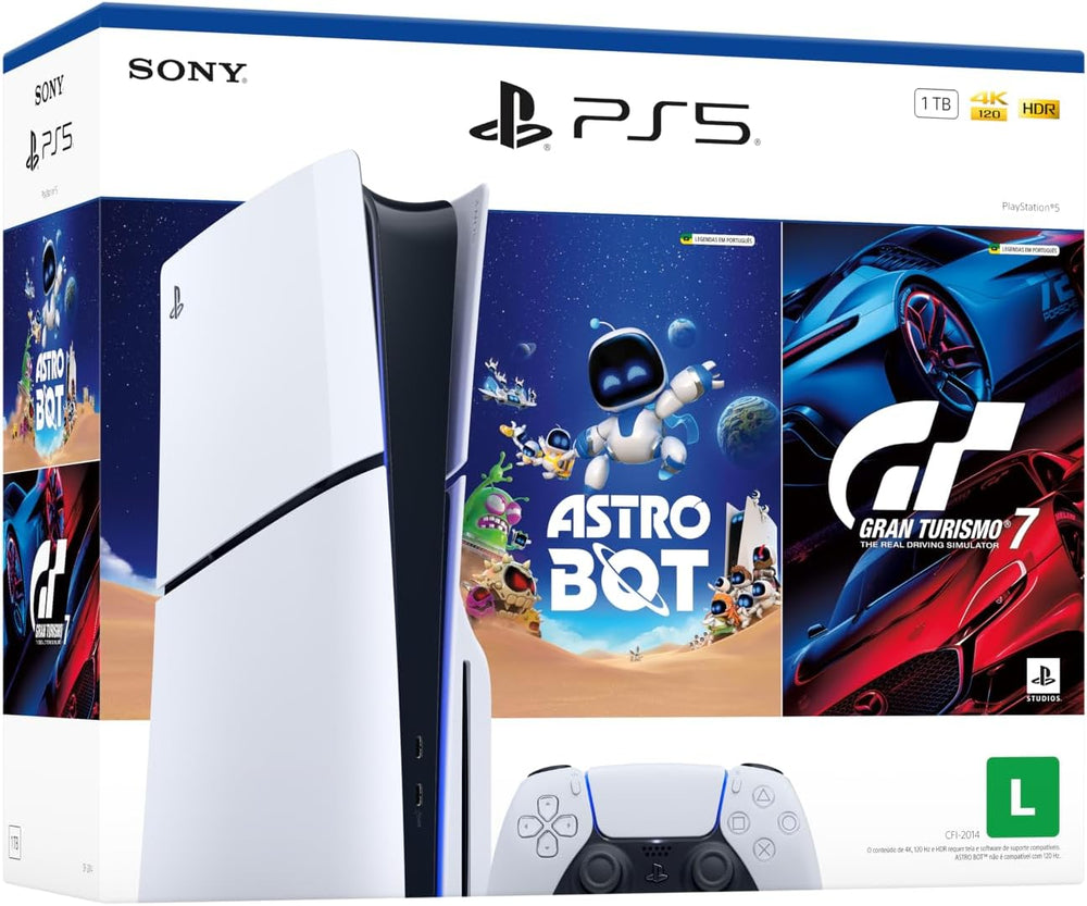 Console PlayStation 5 Slim Disk 1TB – Pacote ASTRO BOT e Gran Turismo 7
