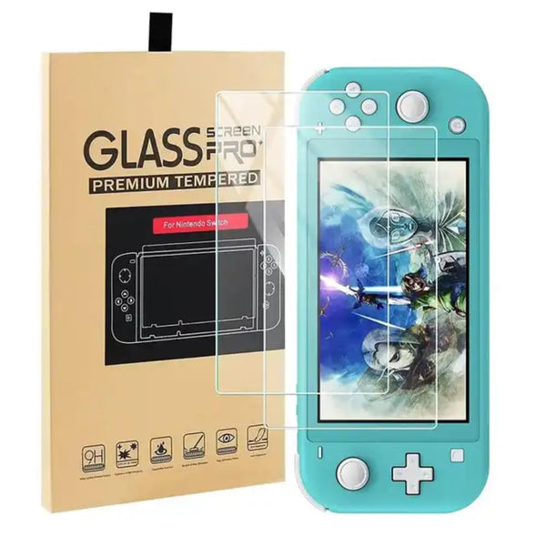 Película de vidro temperado 9H para Nintendo Switch Lite com kit limpeza